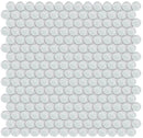 Glass Mosaic Tile Penny Round Extra White