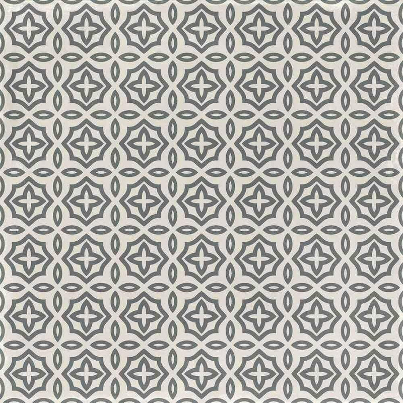 Patterned Floor and Wall Tile Retro Gray 8 x 8