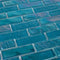 Iridescent Glass Tile Summer Turquoise 1 x 3