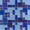 Iridescent Glass Tile Marine Cobalt Blue Pattern