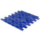 Iridescent Pool Glass Tile Cobalto 1x2