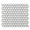 Hexagon Porcelain Mosaic Tile White 1 x 1
