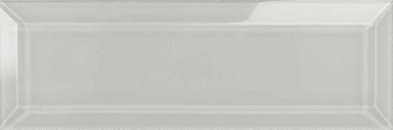 Glass Subway Tile Beveled White Moderne 3 x 9
