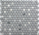 Penny Round Mosaic Tile Stone Gray