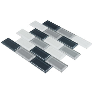Glass Subway Tile Blue Waters 2x4