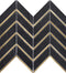 Inlay Brass Gold Chevron Black Tile