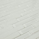 Glass Mosaic Tile Brick White Ice