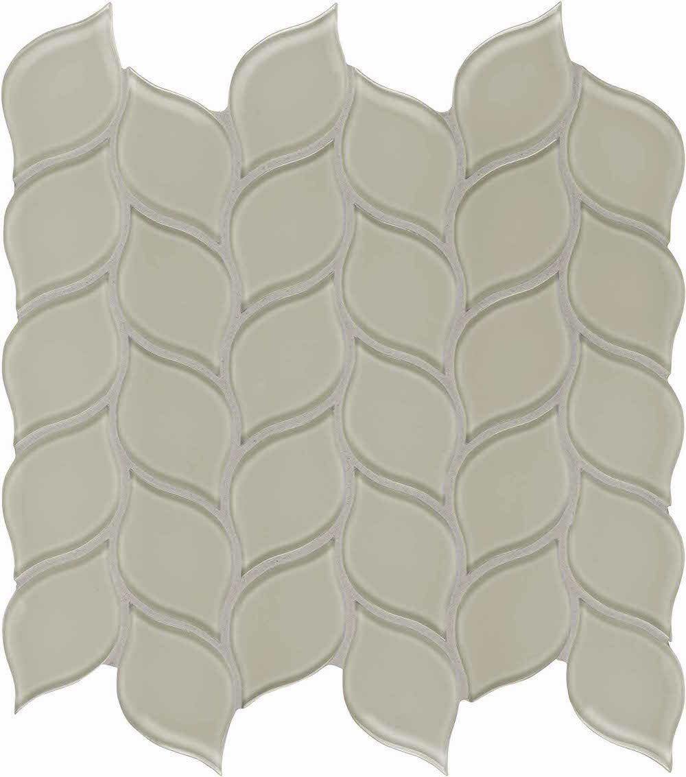 Glass Mosaic Tile Floral Leaf Jasmine