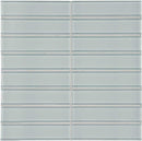 Glass Mosaic Tile Stacked Tender Gray 1.5 x 6
