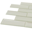 Glass Subway Tile Inverted 3D Champagne 2x6