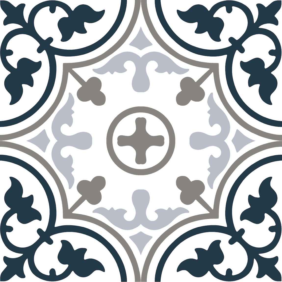 Patterned Tile Heritage Blue 8x8