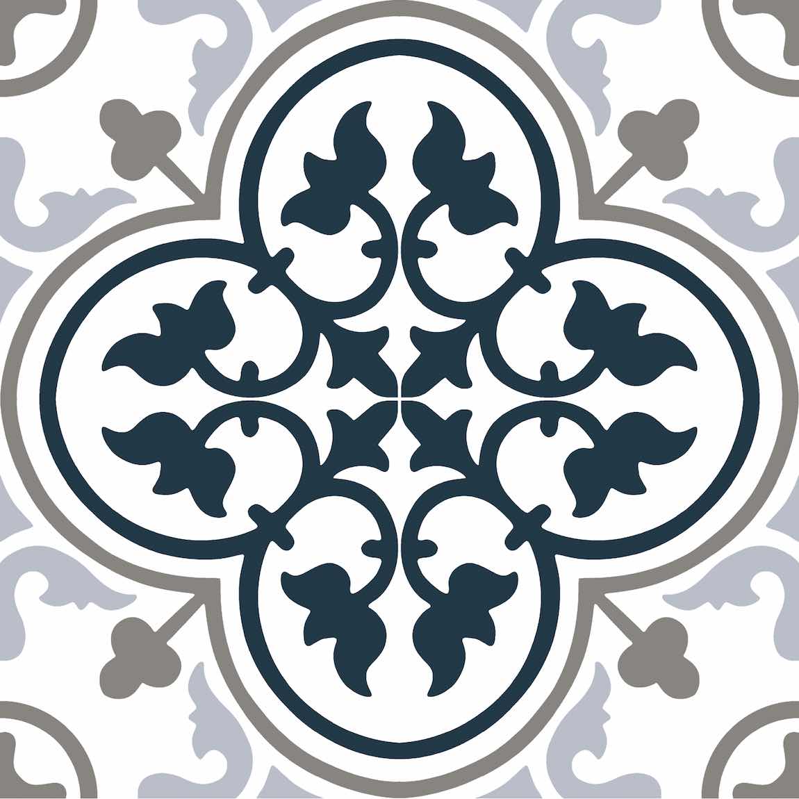 Patterned Tile Heritage Blue 8x8