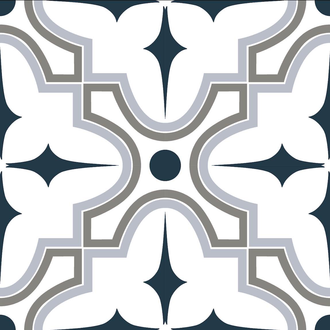 Patterned Tile Emporium Blue 8x8 - Pattern 2