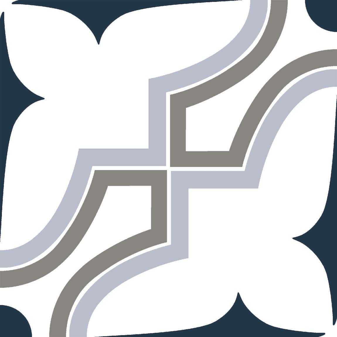 Patterned Tile Emporium Blue 8x8 for kitchen backsplash, bathroom, and shower