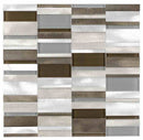 Aluminum Tile Taupe Mix Modern Pattern for kitchen backsplash