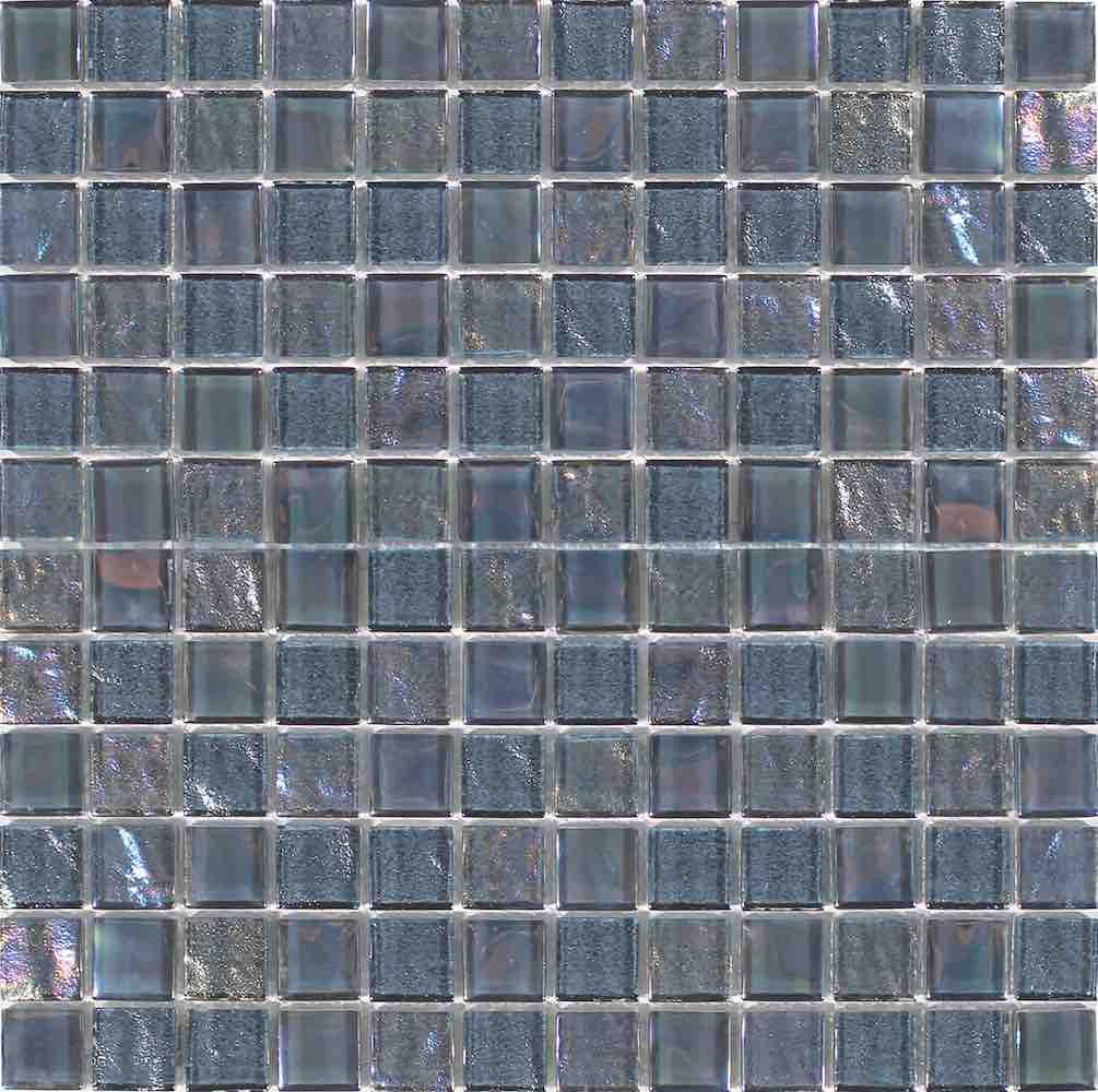 Beach Glass Tile Iridescent Grey 1x1-Mineral Tiles