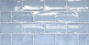 Farmhouse Subway Tile 3x6 Blue for kitchen backsplash, bathroom, and shower