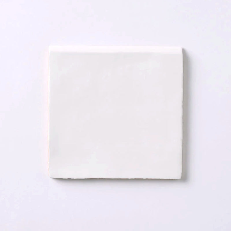 Coastal White 5x5 Bullnose Ceramic Tile to finish the edge of a backsplash or bathroom walls