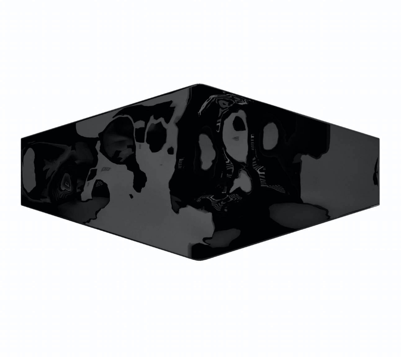 Hexagon Tile Glossy Black 4x8 Long