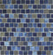 Glass Mosaic Tile Staggered Lava Dark Blue 1x1 for saltwater pools