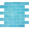 Glass Subway Tile Stripes Aqua 1.5x4 for pool, bathroom, shower, backsplash, and spas