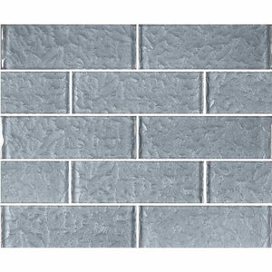 Surfaced Glass Tile Grey 2x6 for swimming pool and spas