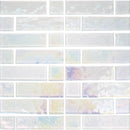 Iridescent Glass Pool Tile Milk Multi-Linear for swimming pool, spas, bathroom, and shower