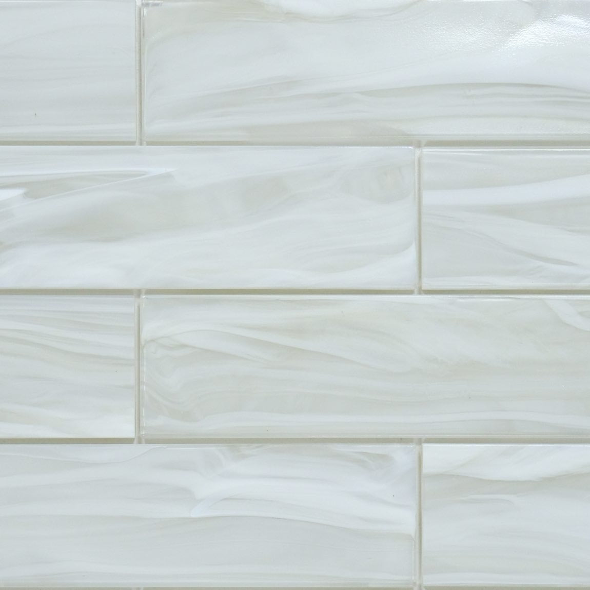 Liquified Glass Subway Tile Cloud Matte 3x12