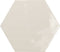 Magnolia Hex Cream Ceramic Tile 6x7 for backsplash, bathroom, and shower walls.