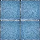 Surfaced Glass Tile Metallic Blue 6x6 for saltwater swimming pool and spas