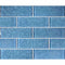 Surfaced Glass Tile Metallic Blue 2x6 for swimming pool and spa