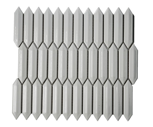 Mini Picket White Matte Porcelain Mosaic Tile for kitchen backsplash, bathroom, and shower walls