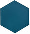 Slide Sapphire Matte 8x9 Hexagon Porcelain Tile for bathroom and shower floor