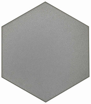 Slide Smoke Matte 8x9 Hexagon Tile for bathroom and shower floor