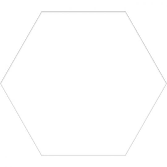 Studio Hexagon White Porcelain Tile 9x10 for floor and wall