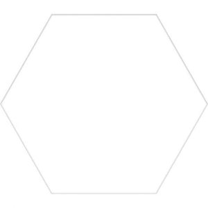 Studio Hexagon White Porcelain Tile 9x10 for floor and wall