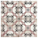 Vintage Patterned Tile Monarch Red 9x9 for kitchen backsplash and floors