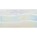 Wave Glass Pool Waterline Tile White 6x12 for the pool, spa, bathroom, and showe