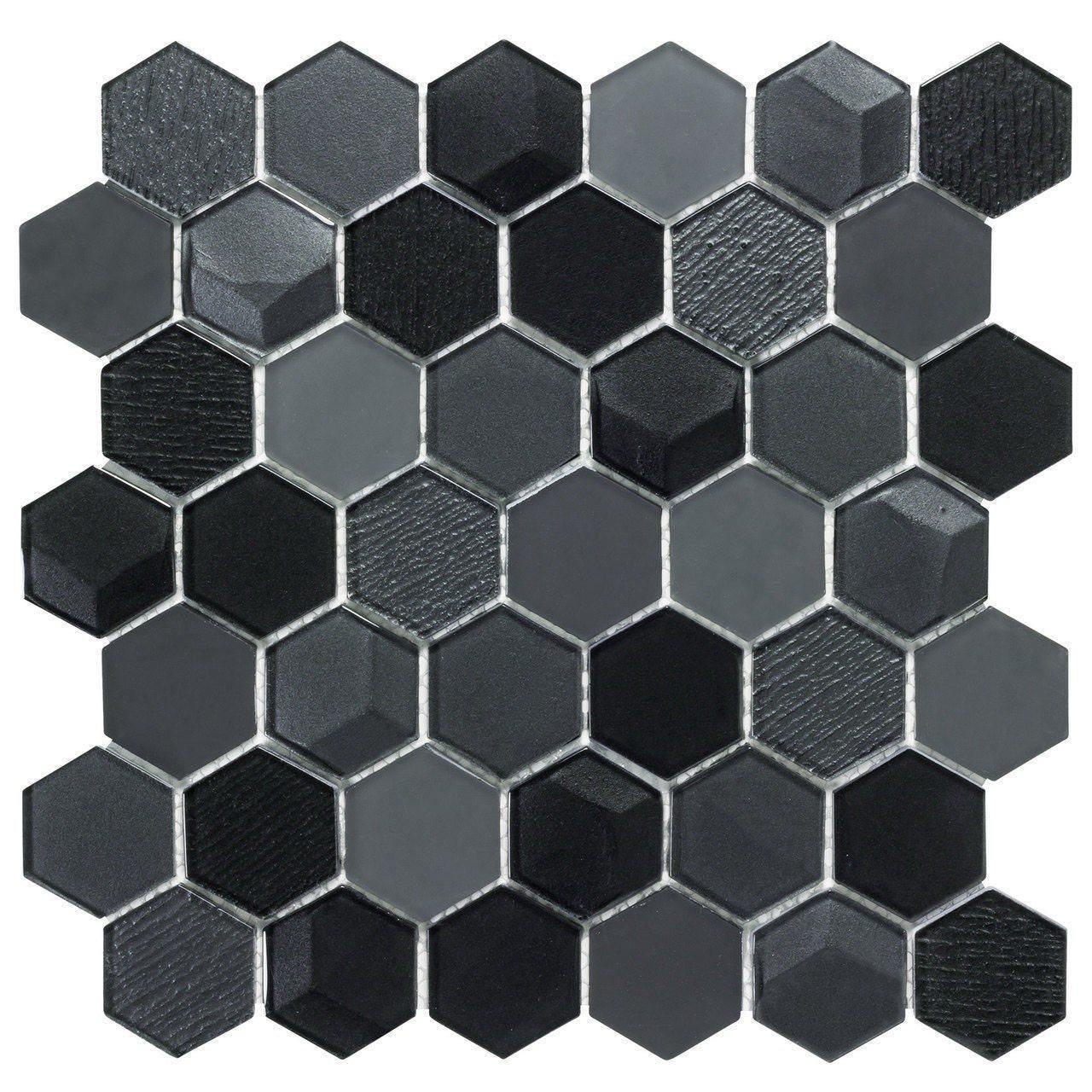 Glass Mosaic Tile Hexagon Black Questions & Answers