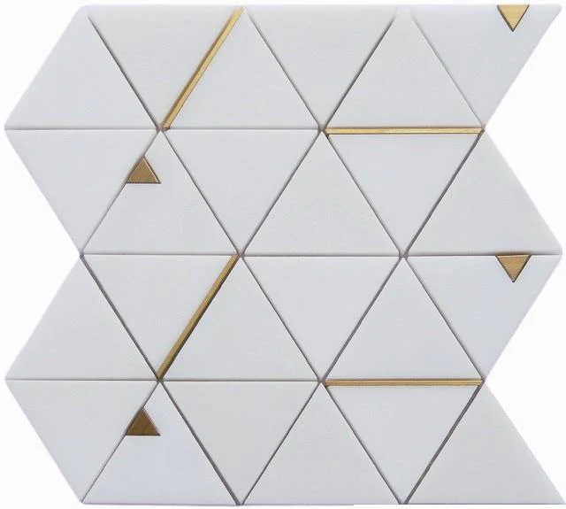 Inlay Brass Gold Thassos Tile Pyramid Questions & Answers