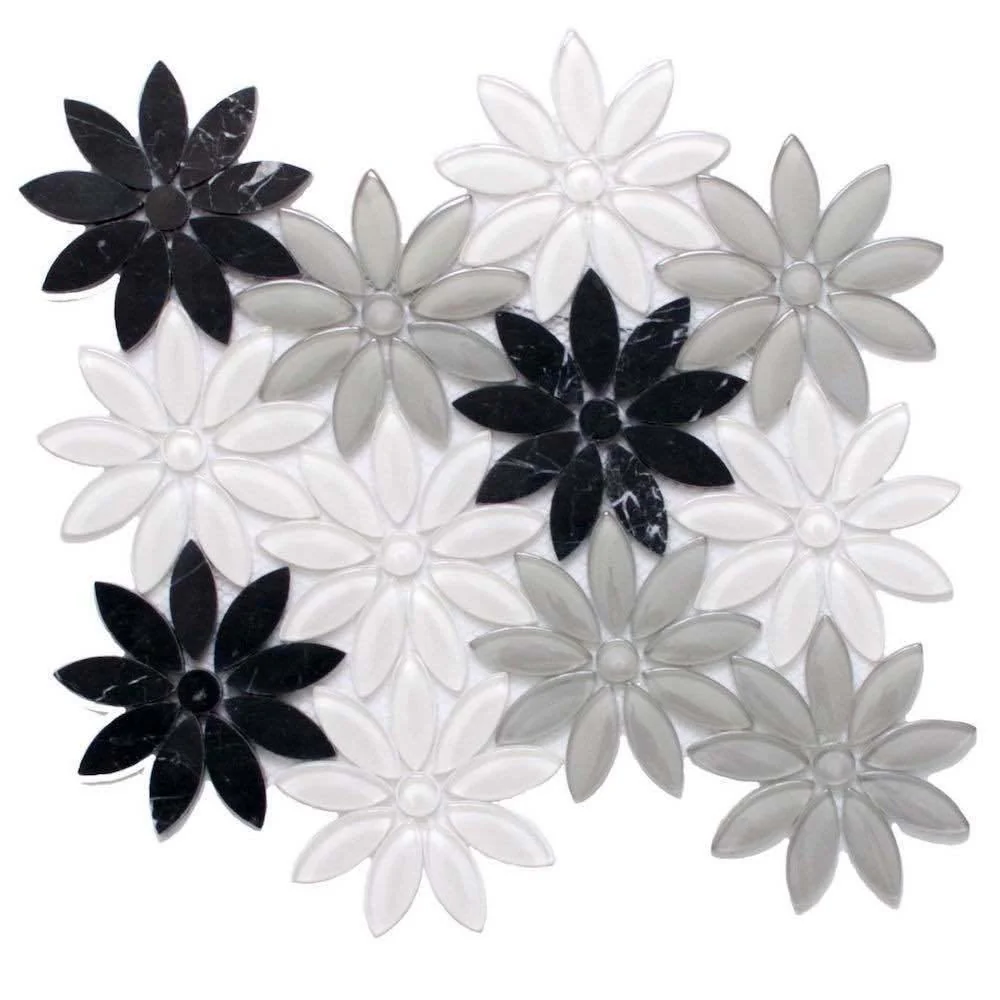 Where is the Waterjet Flower Mosaic Tile made?