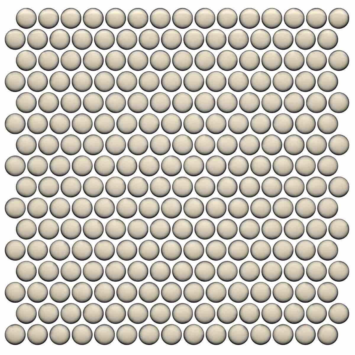 Is Penny Round Tile Vintage Cream available in matte or satin finish?