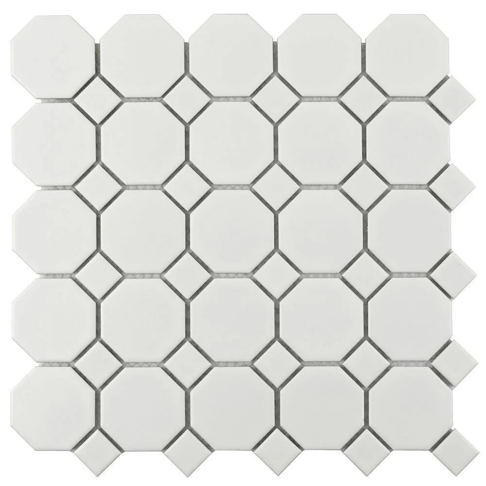Octagonal Porcelain Mosaic Tile White Questions & Answers