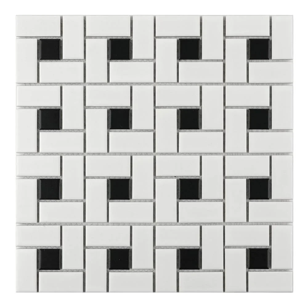 Essentials Black and White Dot Pinwheel Tile Questions & Answers