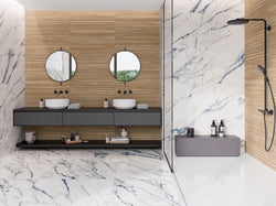 Marble-Look Tiles For Bathrooms and Kitchens