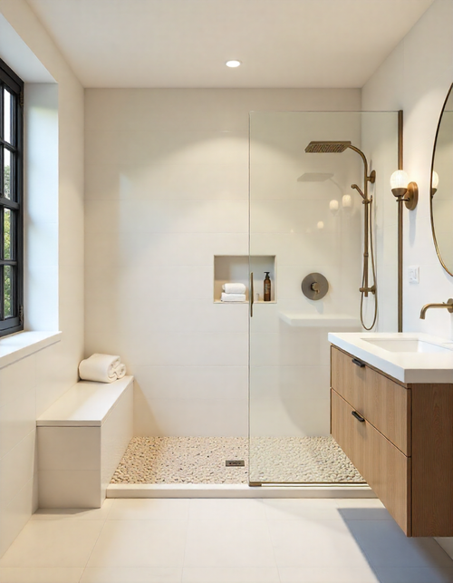 Classic Bathroom Floor Tile Ideas: