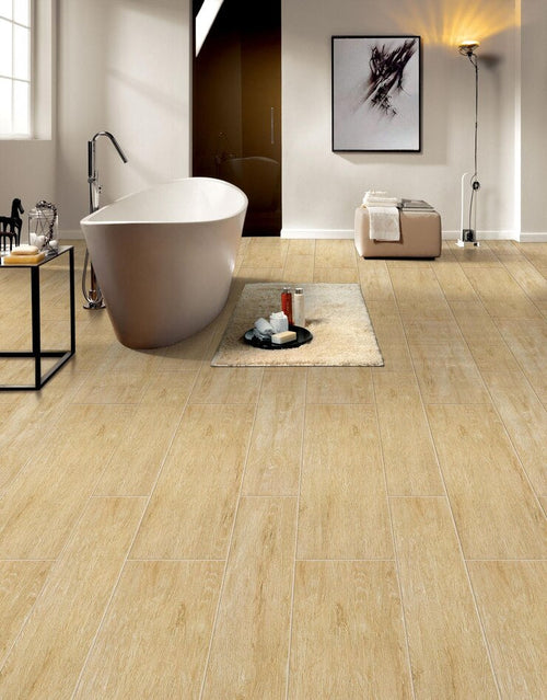 Stylish vinyl tiles for bathroom floors