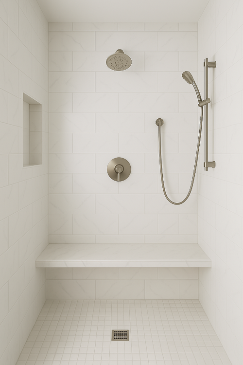 33 Modern White Shower Tile Ideas for a Stylish and Elegant Bathroom