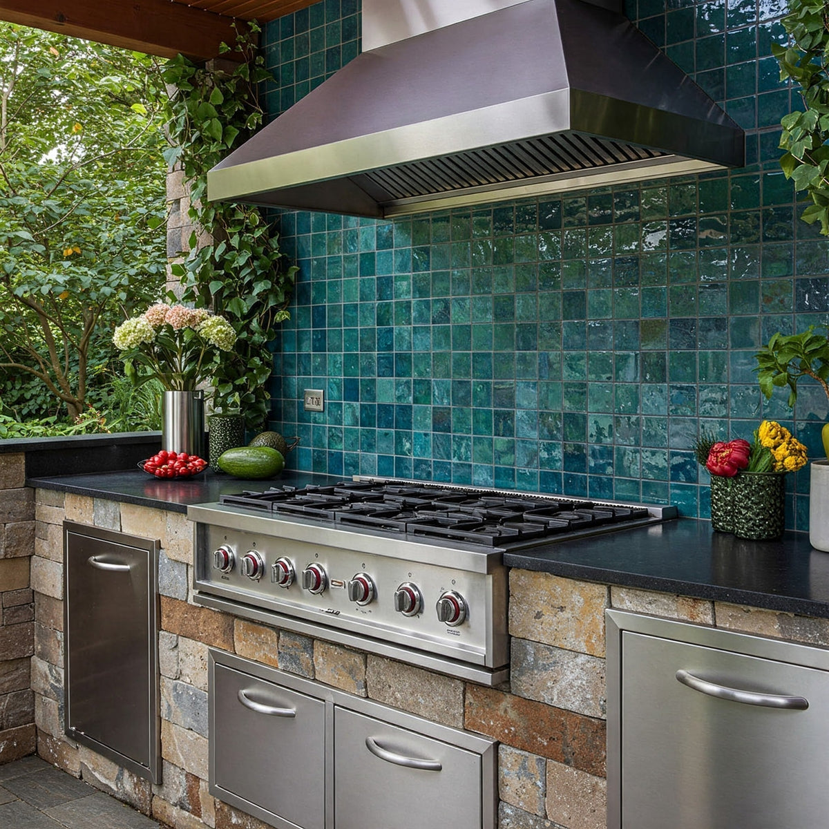 15 Outdoor Kitchen Backsplash Ideas: Modern \u0026 Trendy Tiles, image size:1200x1200