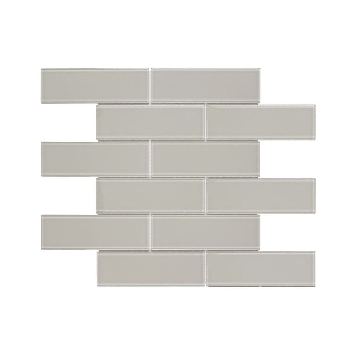 Glass Subway Tile Metropole Khaki 2x6
